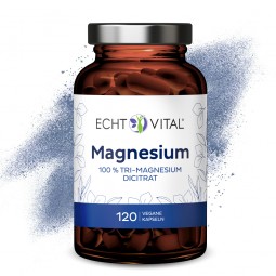 ECHT VITAL MAGNESIUM - Tri-Magnesium Dicitrat - 1 Glas mit 120 Kapseln
