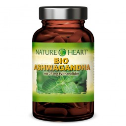 NATURE HEART Bio Ashwagandha - 1 Glas mit 90 Kapseln