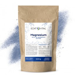ECHT VITAL MAGNESIUM - Tri-Magnesium Dicitrat - 1 Beutel mit 500 g Pulver